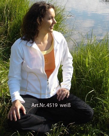 Chakra Jacke in weiß